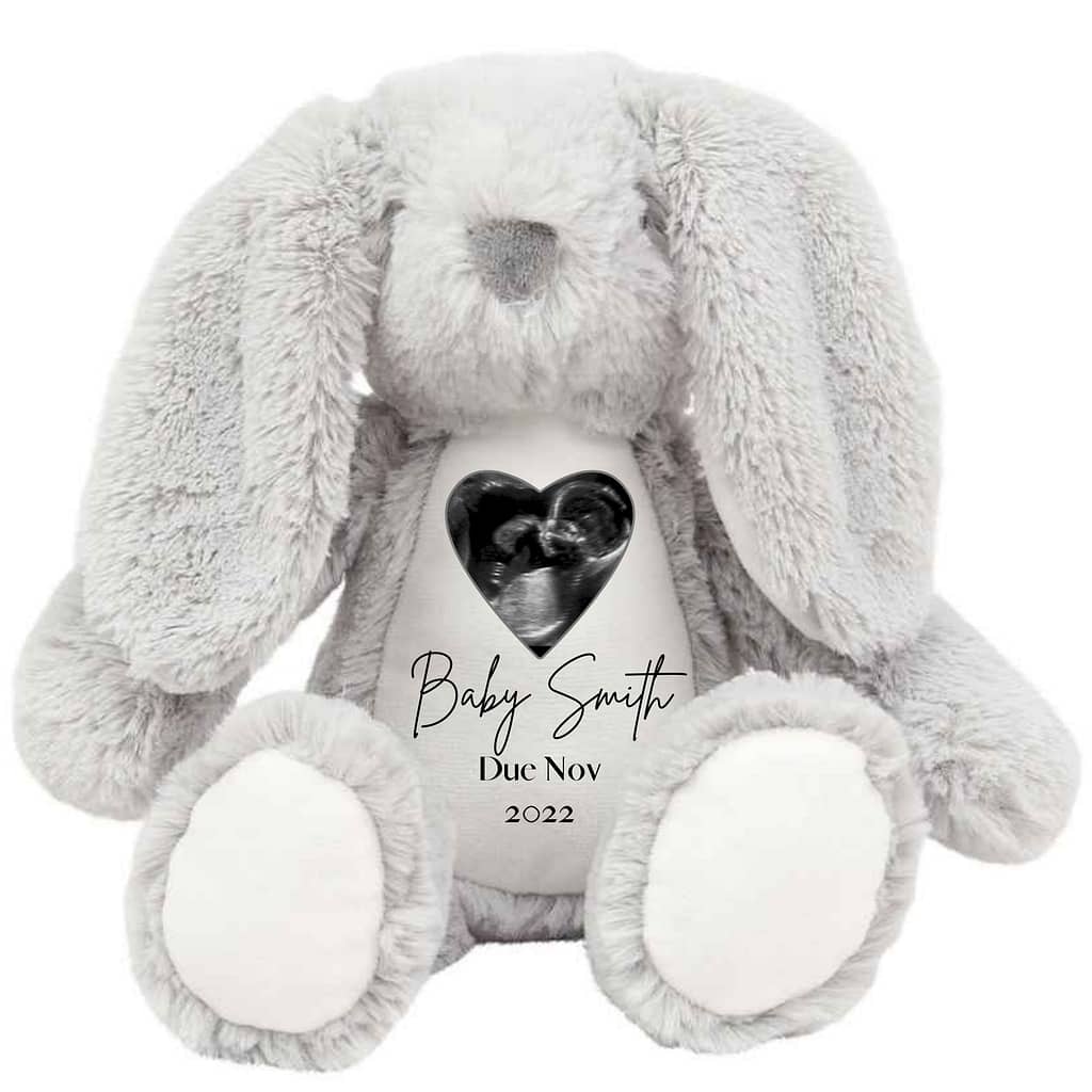 personalised baby annoucement rabbit